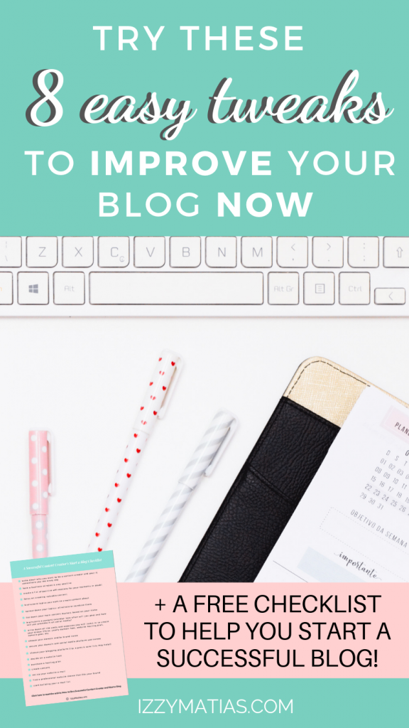 Find out how you can level up your blogging game with these 8 easy blogging tips for new bloggers to improve your blog now. #bloggingtipsfornewbloggers 