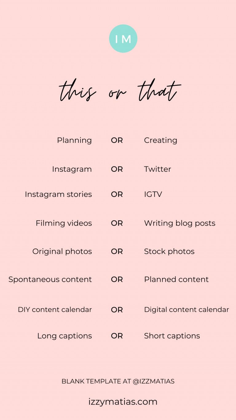 Have Fun With These Instagram Story Templates - IZZY MATIAS